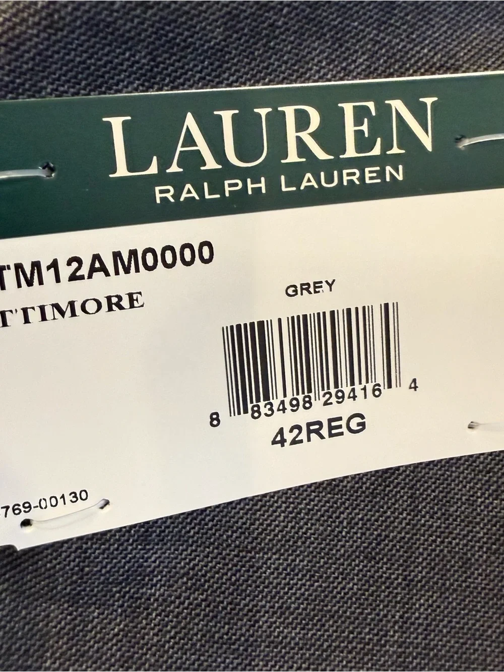 Lauren Ralph Lauren Men’s Lattimore Gray Blazer Ultra Flex Wool Blend 42R NWT